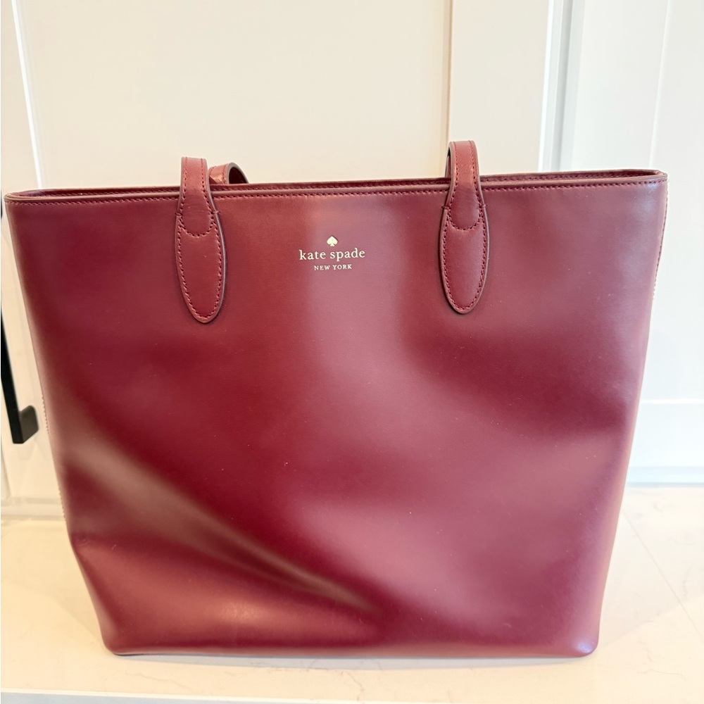 Kate Spade Red Leather Tote Bag. New, no tag